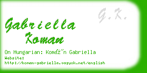 gabriella koman business card